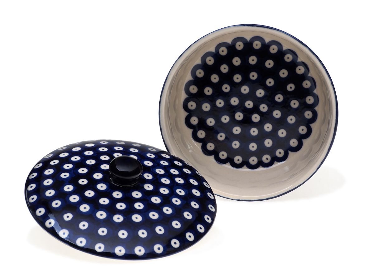 13-35 Zapiekacz-rondel okrągły bez uszu z pokrywką H=11cm; Ø16,5cm; Vol.0,85L