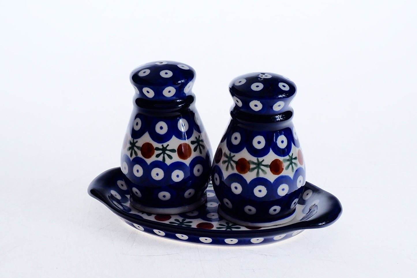 8-03 Solniczka i pieprzniczka z podstawką H=8cm, Ø 5cm