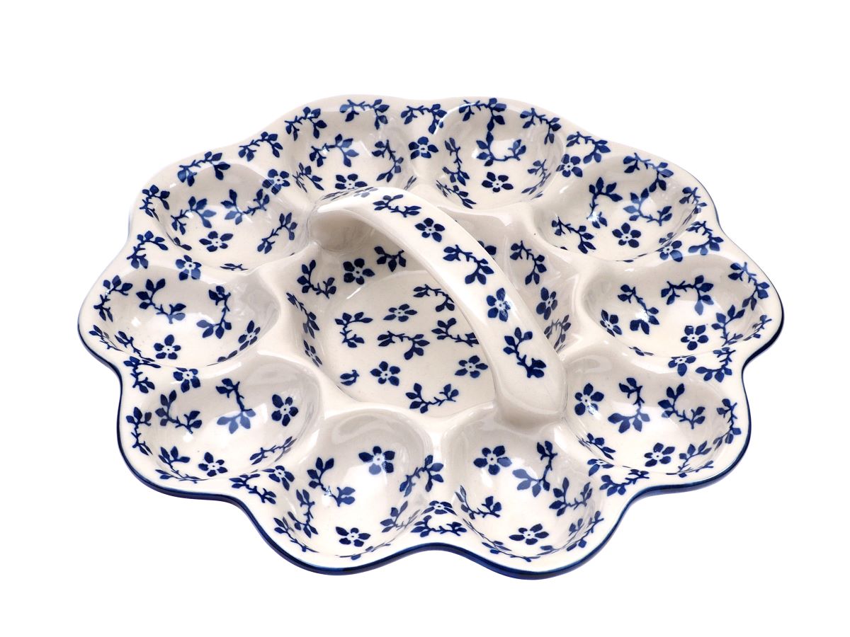 8-58 Teller für 10 Eier mit Griff, Höhe 7 cm, Durchmesser 28 cm