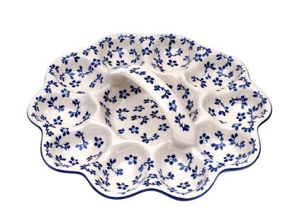 8-58 Teller für 10 Eier mit Griff, Höhe 7 cm, Durchmesser 28 cm