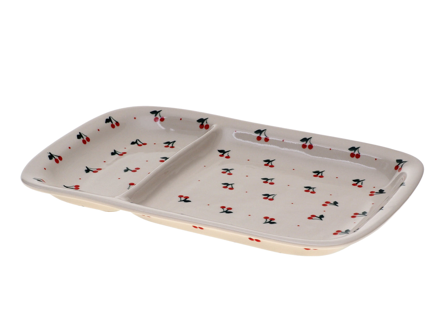 4-06 Talerz prostokątny (2 komory) H=2,5cm, 28x18,5cm