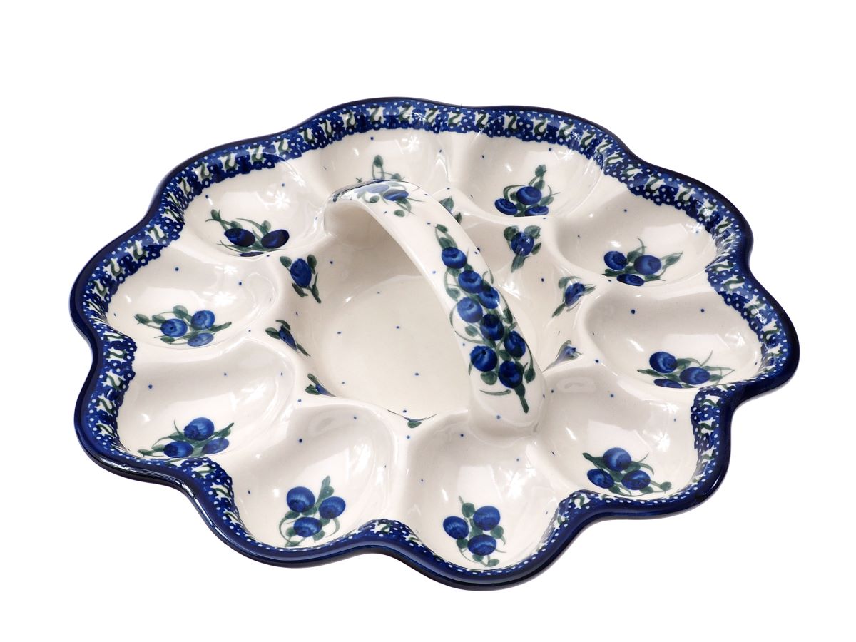 8-58 Teller für 10 Eier mit Griff, Höhe 7 cm, Durchmesser 28 cm