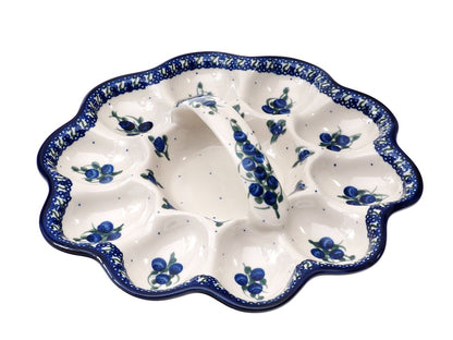 8-58 Teller für 10 Eier mit Griff, Höhe 7 cm, Durchmesser 28 cm