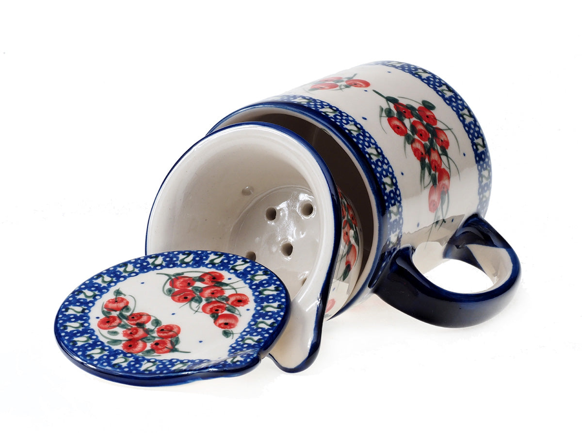 1-09 Kubek z zaparzaczem i pokrywką H=10.5cm, Ø 9cm, vol.0.4L