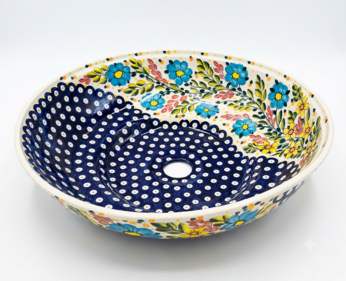 3-55 Umywalka ceramiczna duża H=11,5cm, Ø38cm