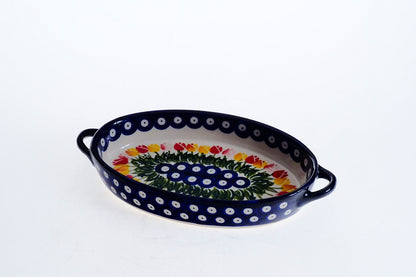 11-34 Zapiekacz owalny z uszami 25x14cm; H=4cm