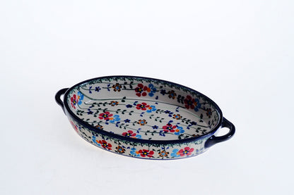 11-34 Zapiekacz owalny z uszami 25x14cm; H=4cm