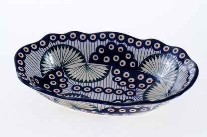 3-44 Miska owalna falowana H=6cm, 26,5x18cm