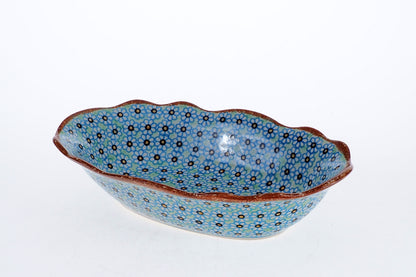 3-44 Miska owalna falowana H=6cm, 26,5x18cm