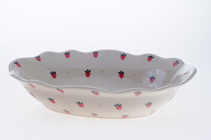 3-44 Miska owalna falowana H=6cm, 26,5x18cm