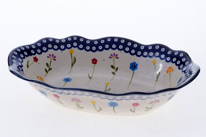 3-44 Miska owalna falowana H=6cm, 26,5x18cm