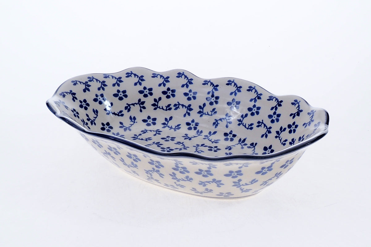 3-44 Miska owalna falowana H=6cm, 26,5x18cm