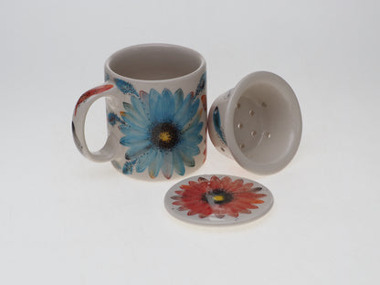 1-09 Kubek z zaparzaczem i pokrywką H=10.5cm, Ø 9cm, vol.0.4L