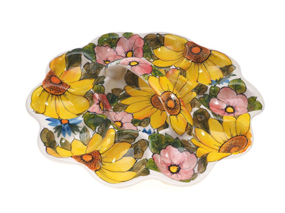 8-58 Teller für 10 Eier mit Griff, Höhe 7 cm, Durchmesser 28 cm