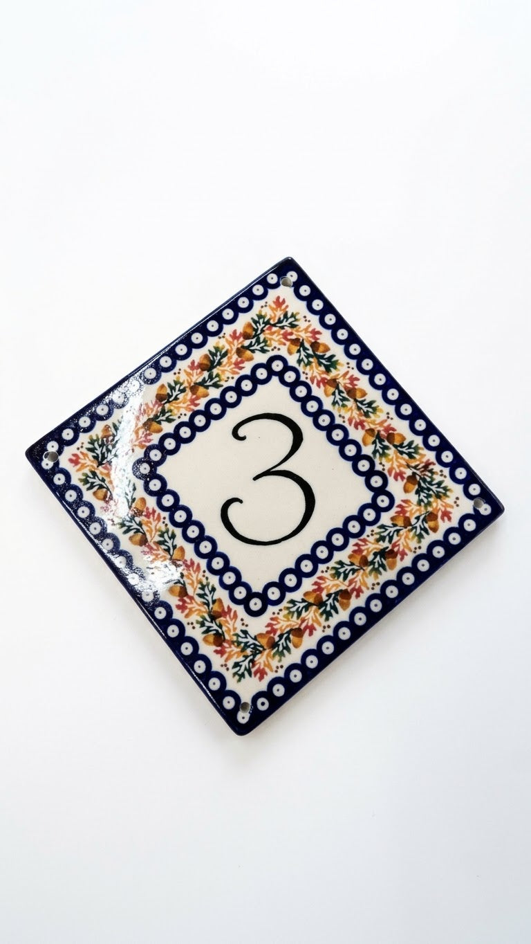 8-84 Ceramiczna Tablica na Dom z Numerem H=1.6cm, 25.2x26.7cm