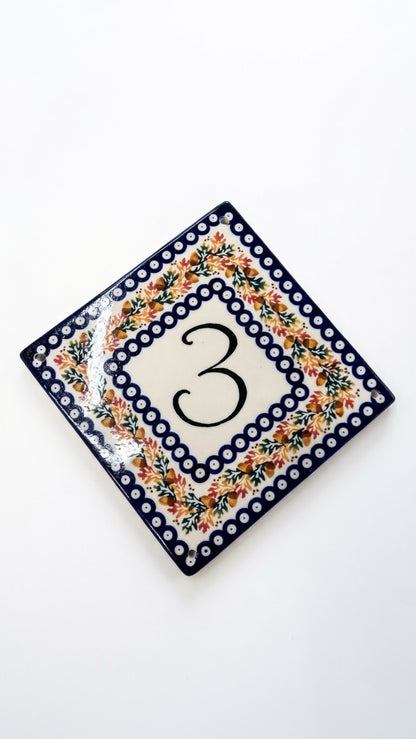 8-84 Ceramiczna Tablica na Dom z Numerem H=1.6cm, 25.2x26.7cm