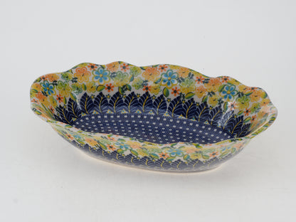 3-44-U191  Miska owalna falowana H=6cm, 26,5x18cm