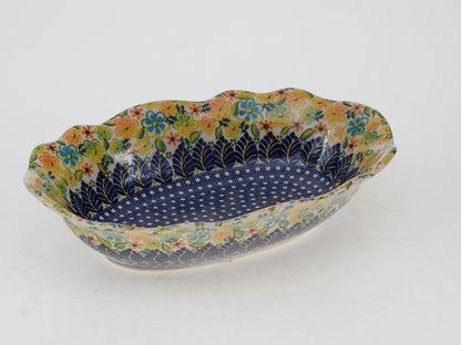 3-44-U191  Miska owalna falowana H=6cm, 26,5x18cm