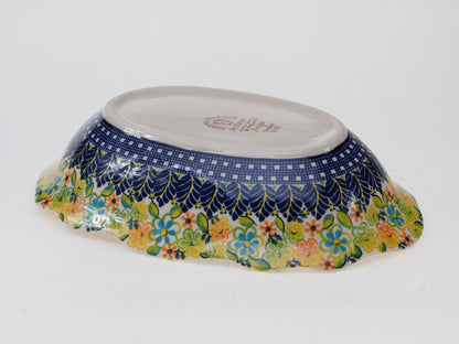 3-44-U191  Miska owalna falowana H=6cm, 26,5x18cm