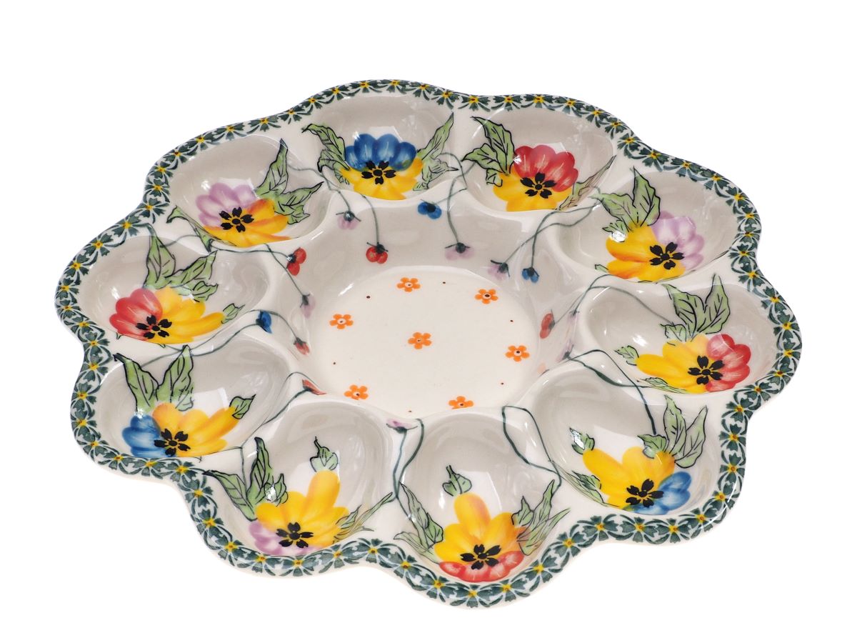 8-57 Teller für 10 Eier, Höhe 2,5 cm, Durchmesser 28 cm
