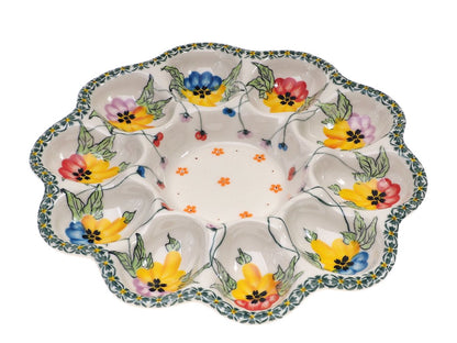 8-57 Teller für 10 Eier, Höhe 2,5 cm, Durchmesser 28 cm